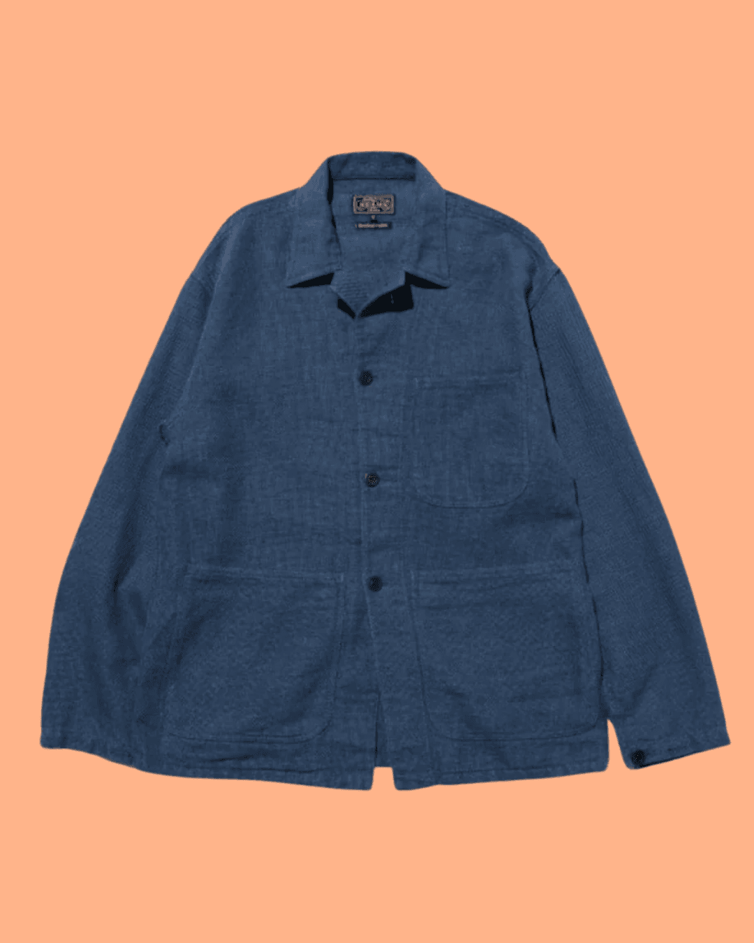 Beams Plus MIL Chore Jacket Cotton Linen in Navy