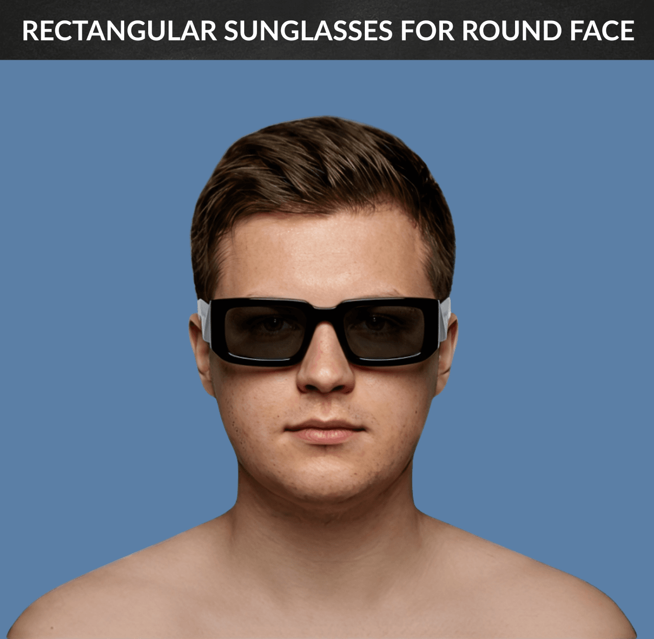 Best Sunglasses for Round Face - Rectangular Sunglasses