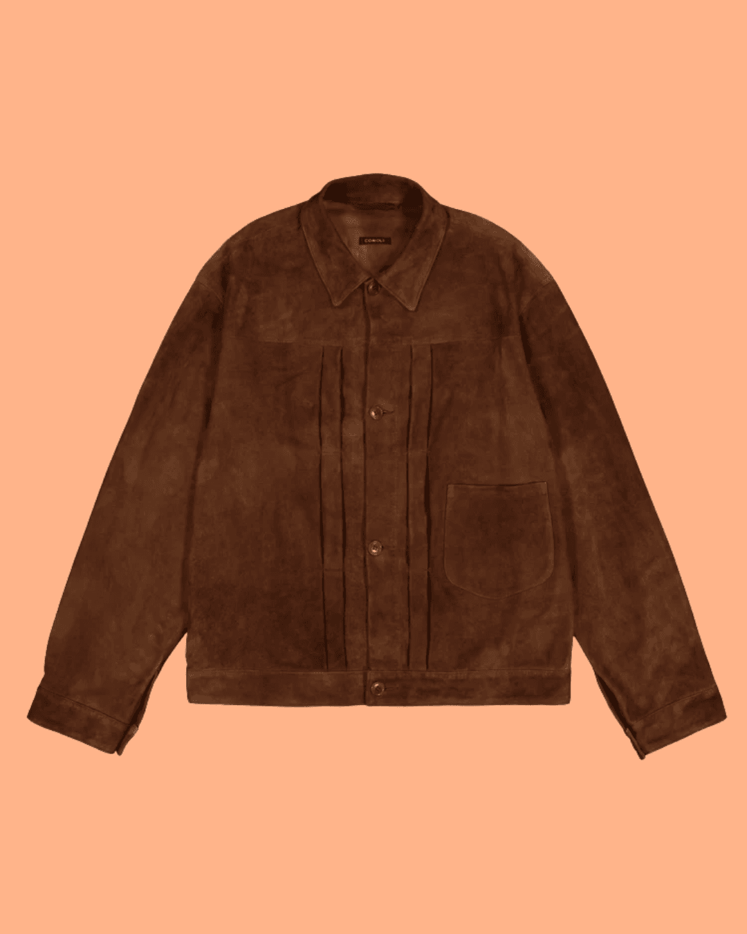 Comoli Men Suede 1st Type Jacket in Brown