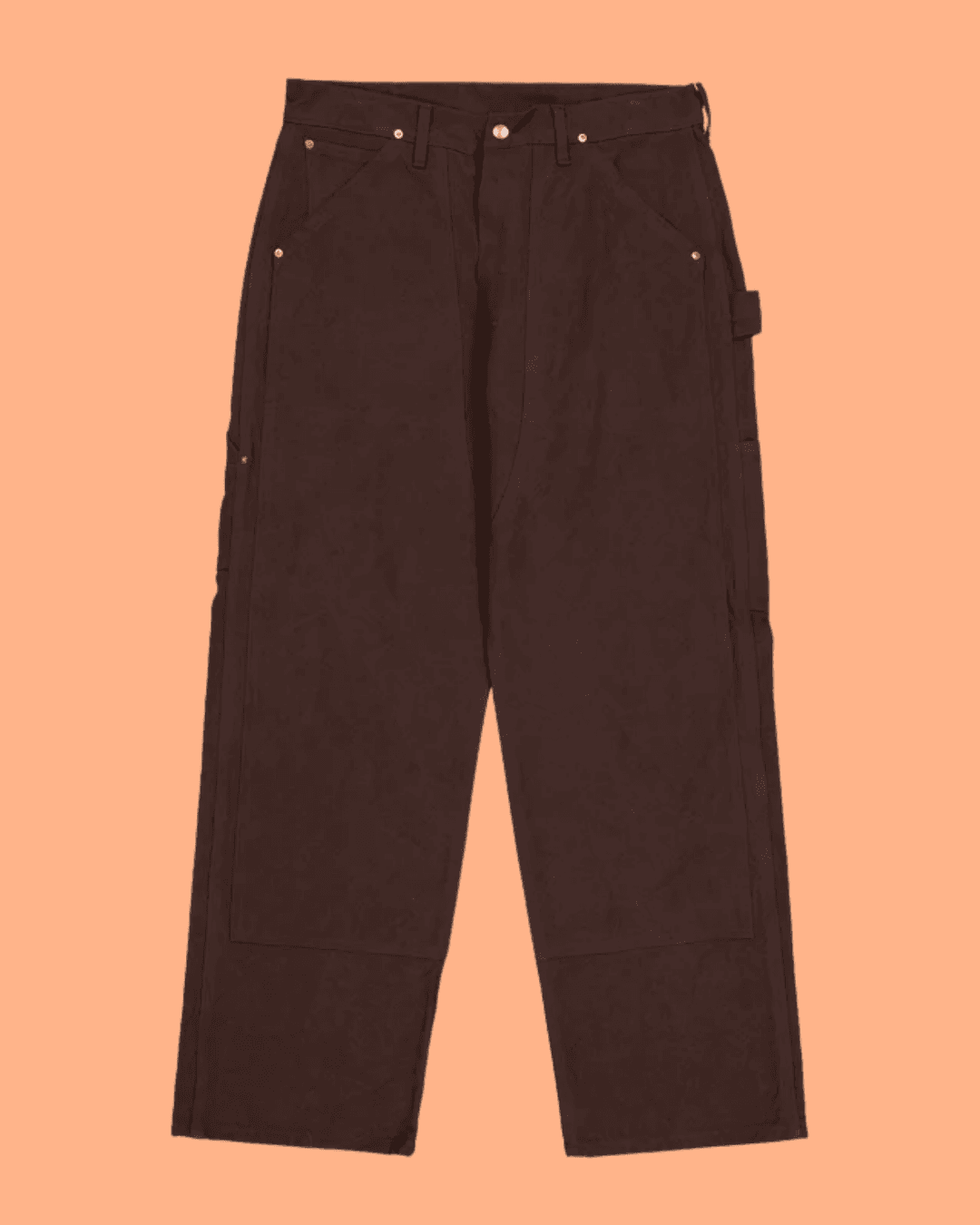Comoli COTTON DUCK PAINTER PANTS in Brown