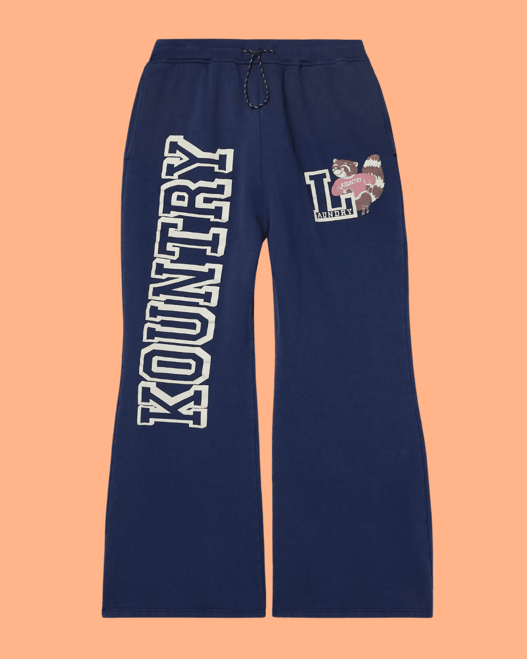 KAPITAL Printed Cotton-Blend Jersey Sweatpants in Blue