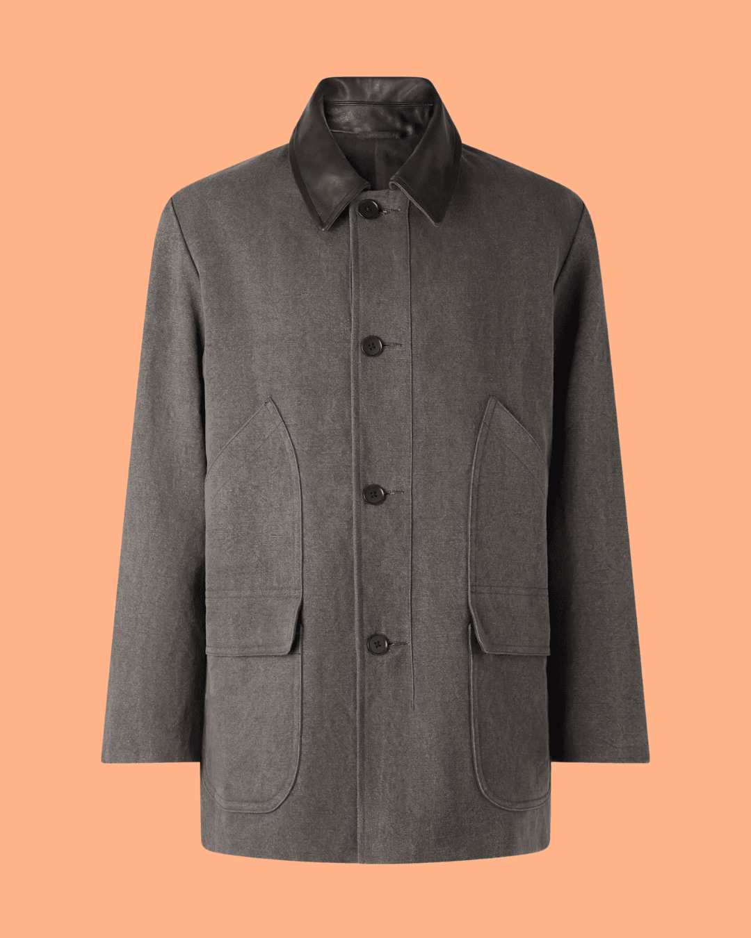 KAPTAIN SUNSHINE Cotton and Hemp-Blend Coat in Gray