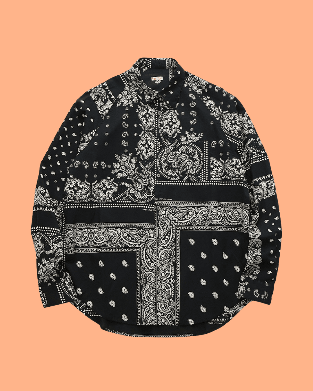 Kapital Gauze Rat Brand Bandana Patchwork Pattern Raglan Shirt