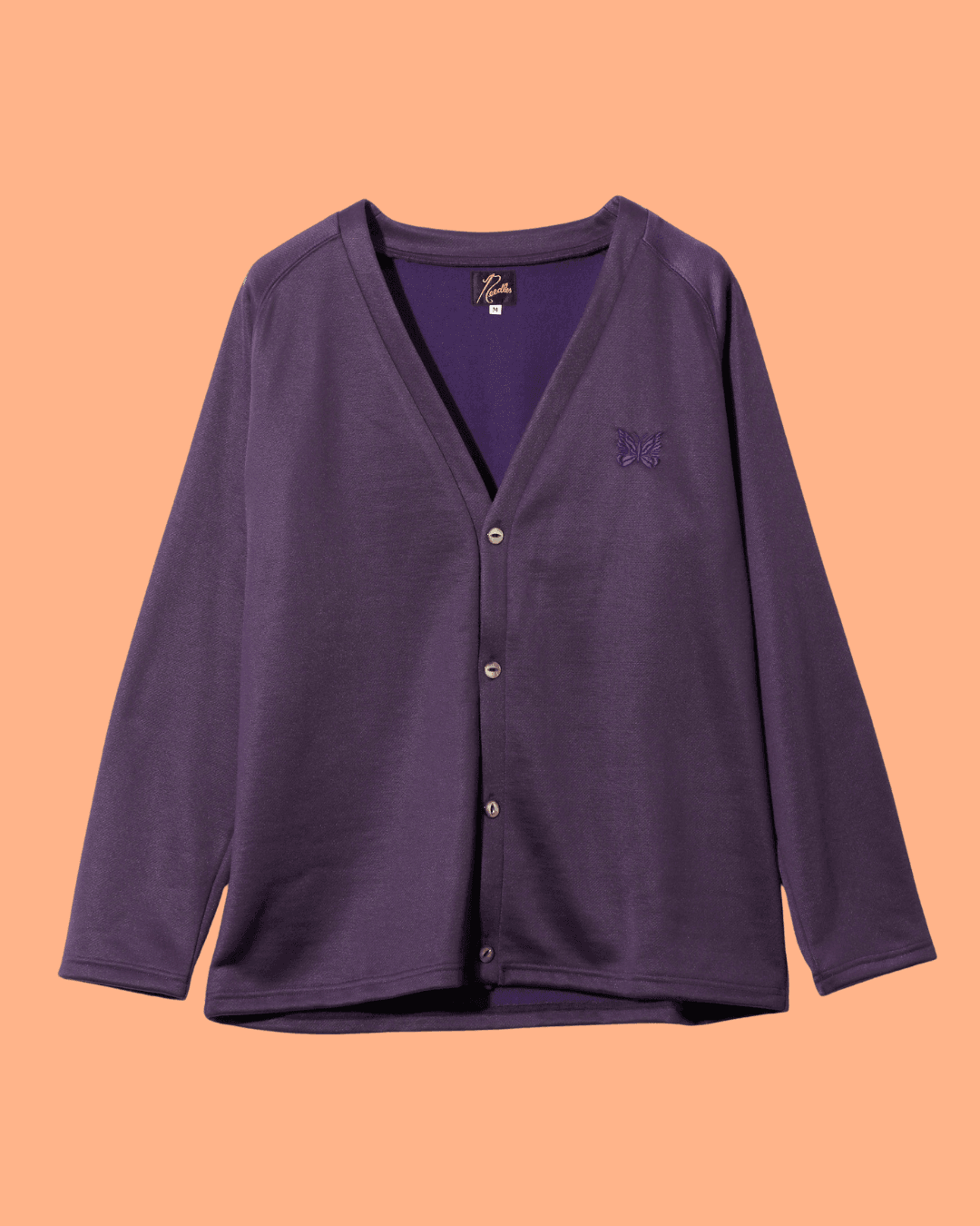 Needles V-Neck Cardigan in Purple