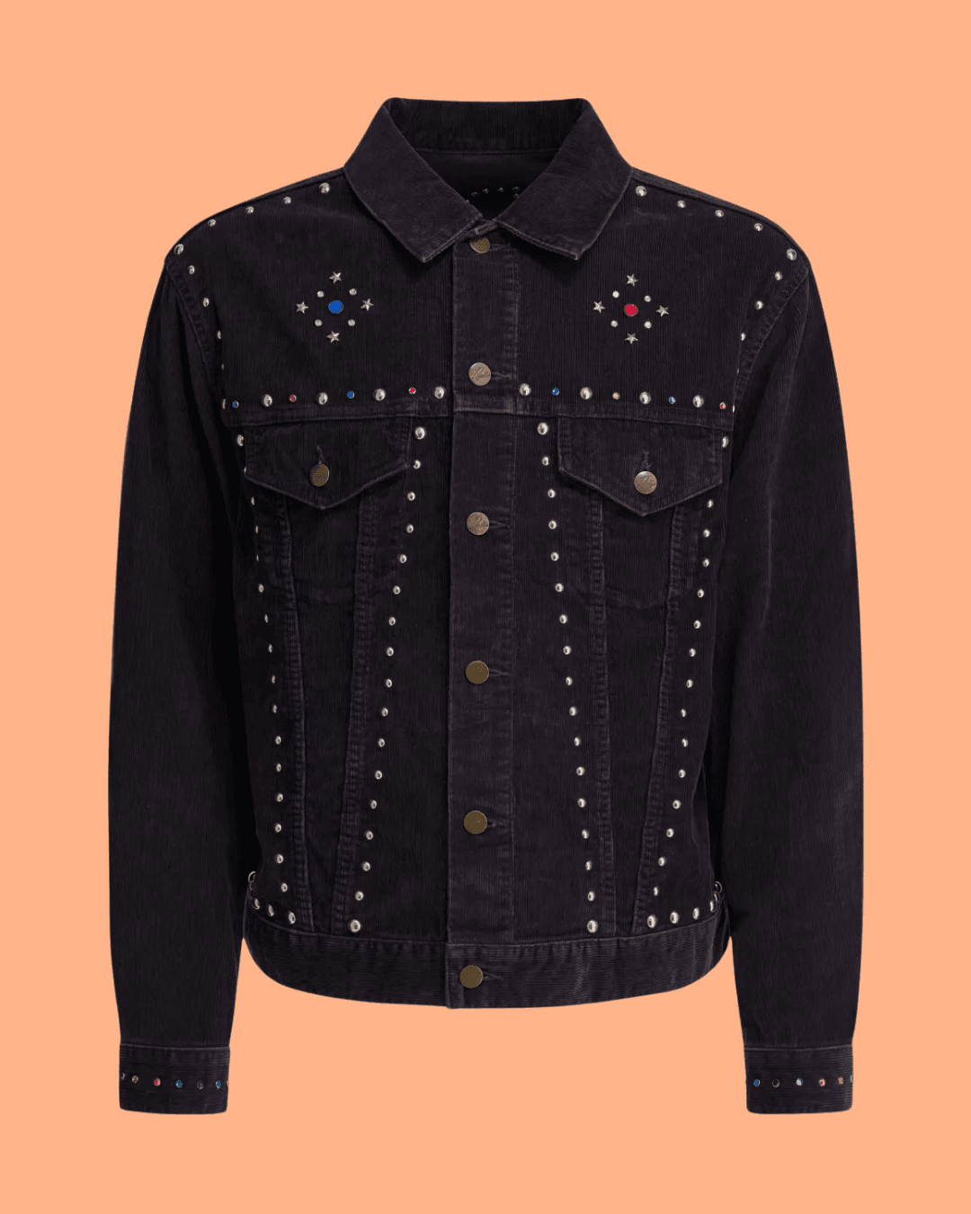 Needles studded embroidered jacket in Black
