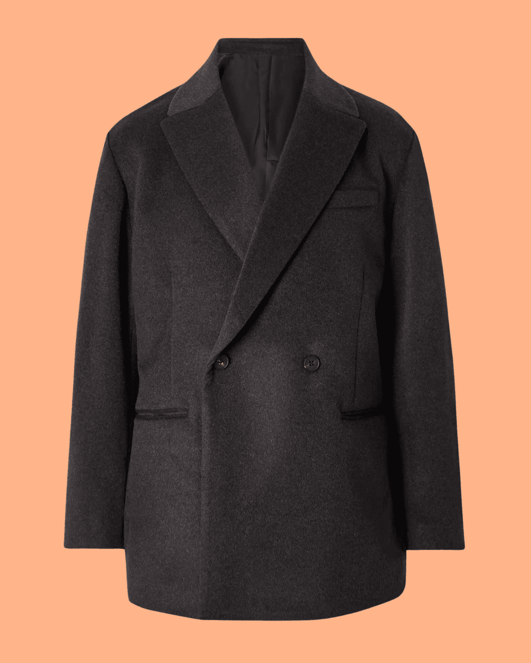 SSSTEIN Double-Breasted Cashmere Blazer in Black