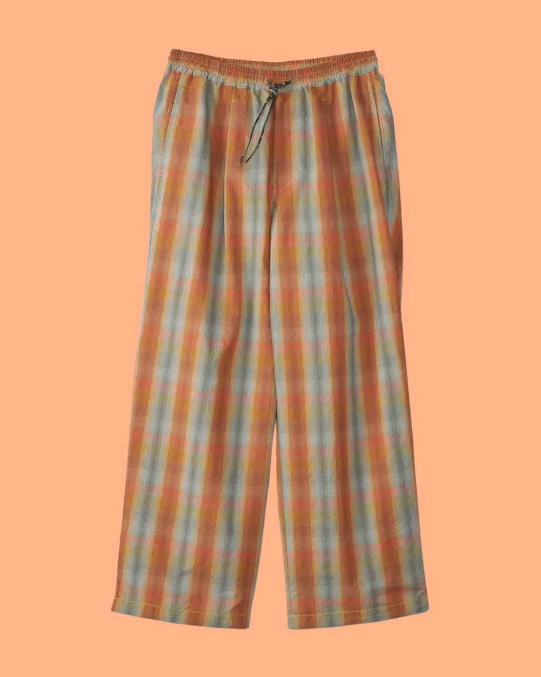 and wander 53 Dry Check Easy Pants - in Multicolor