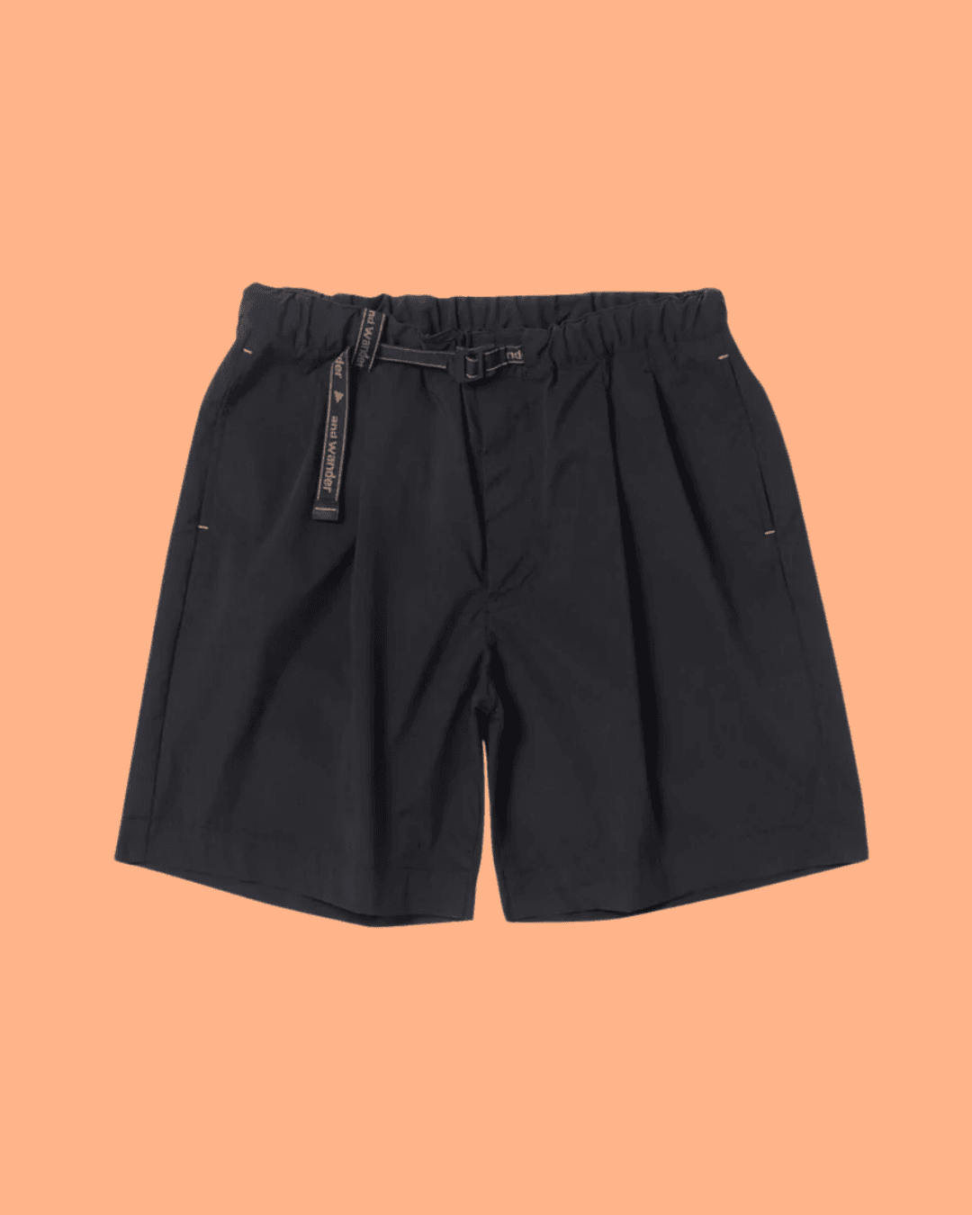 and wander UV cut stretch short pants in Black