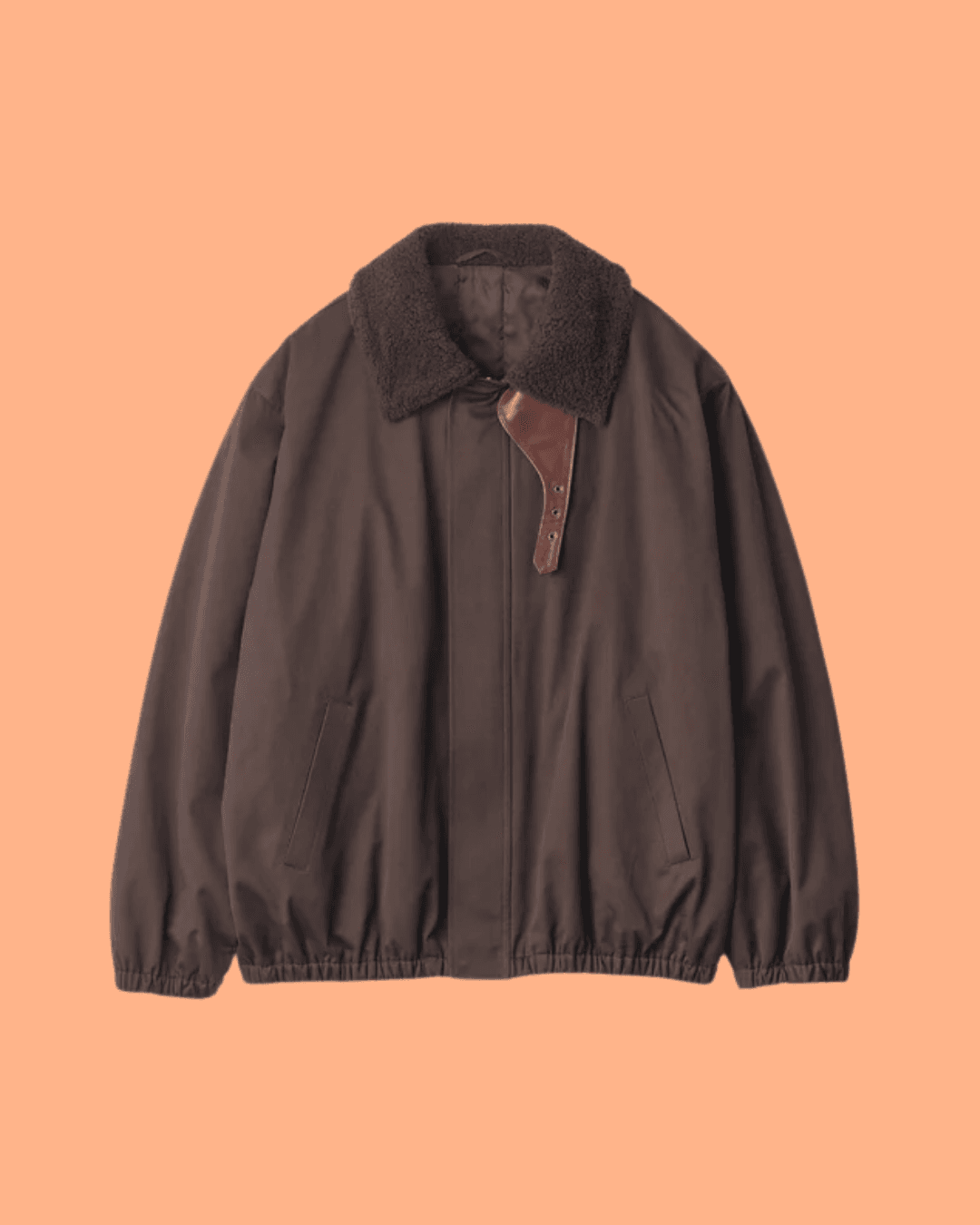 ssstein MOUTON COLLAR PADDED JACKET in Brown