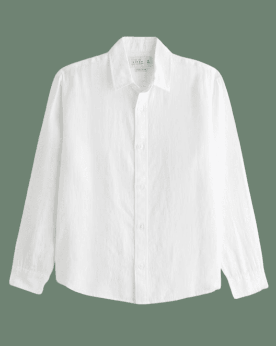 Abercrombie & Fitch 100% Linen Button-Up Shirt in White