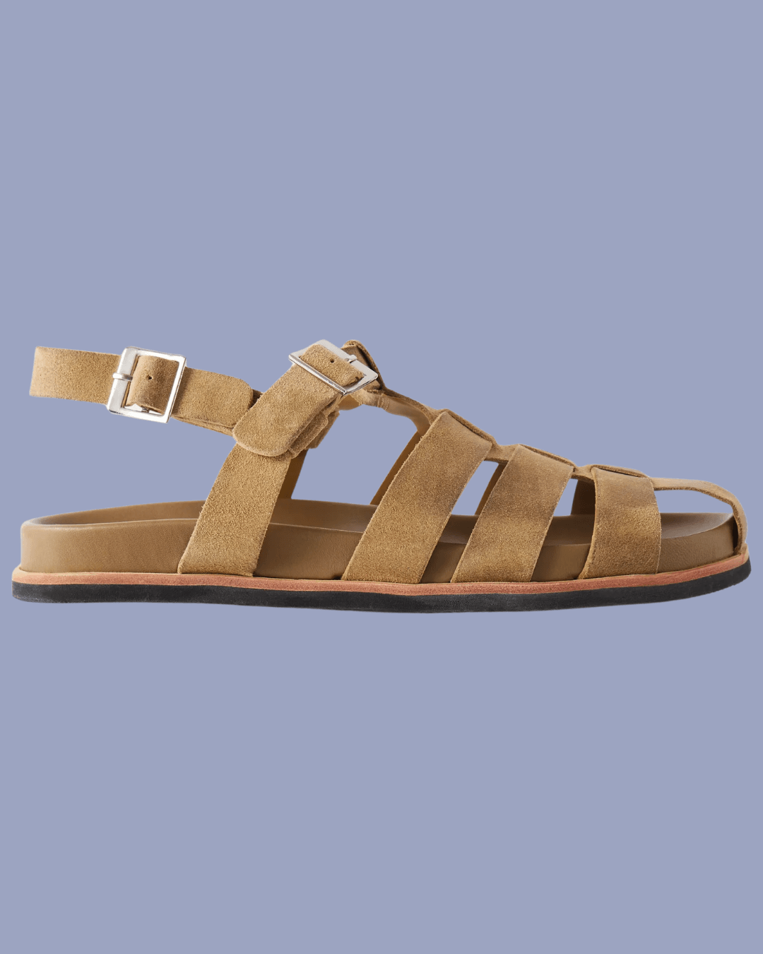 GRENSON Quinton Suede Fisherman Sandals in brown