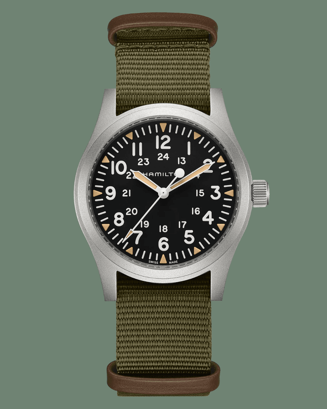 Hamilton Khaki Field Mechanical in Olive