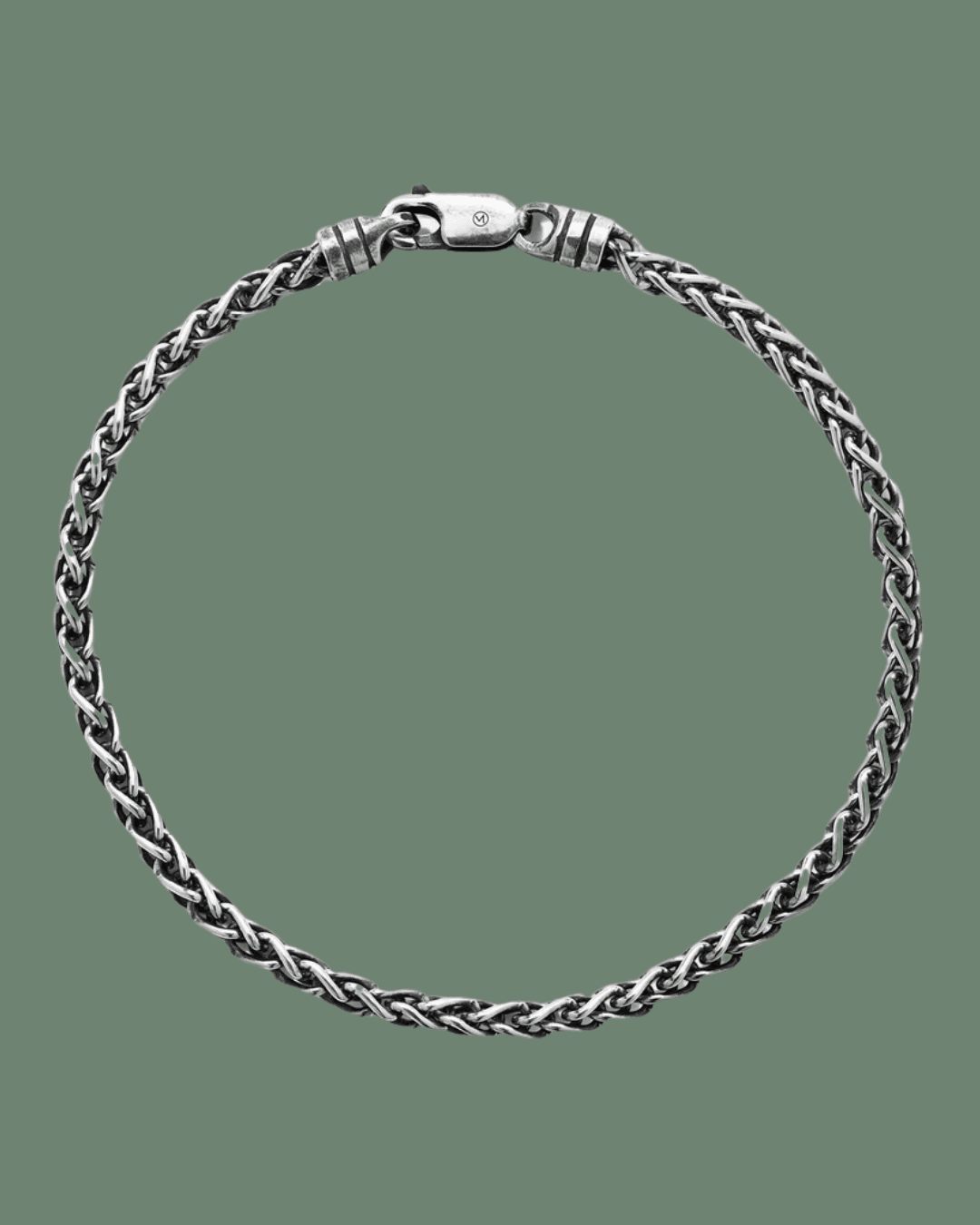 Mejuri 3.3mm Wheat Chain Bracelet in Silver