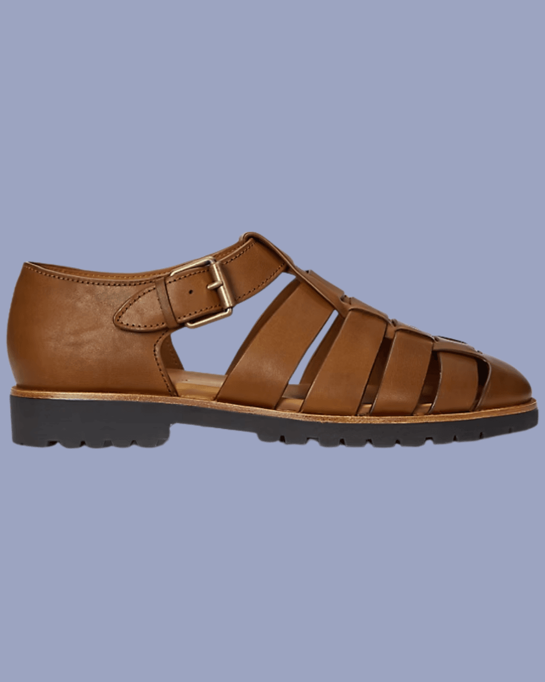 Polo Ralph Lauren Finn Leather Fisherman Sandal in Tan