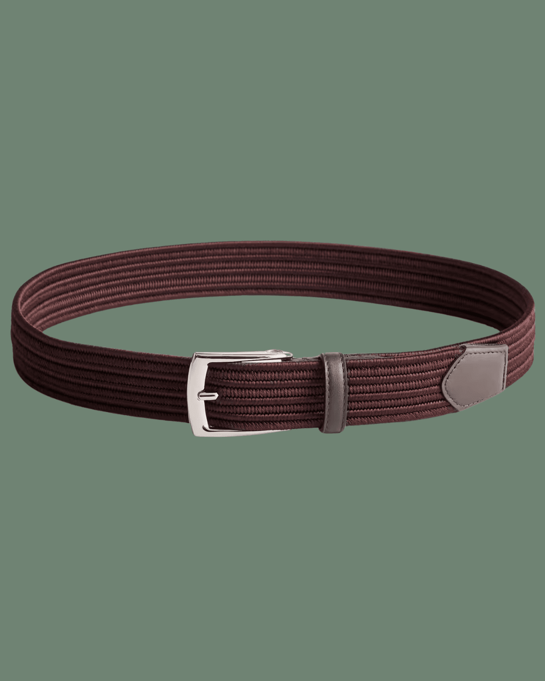 Quince James Woven Stretch Belt in Brown