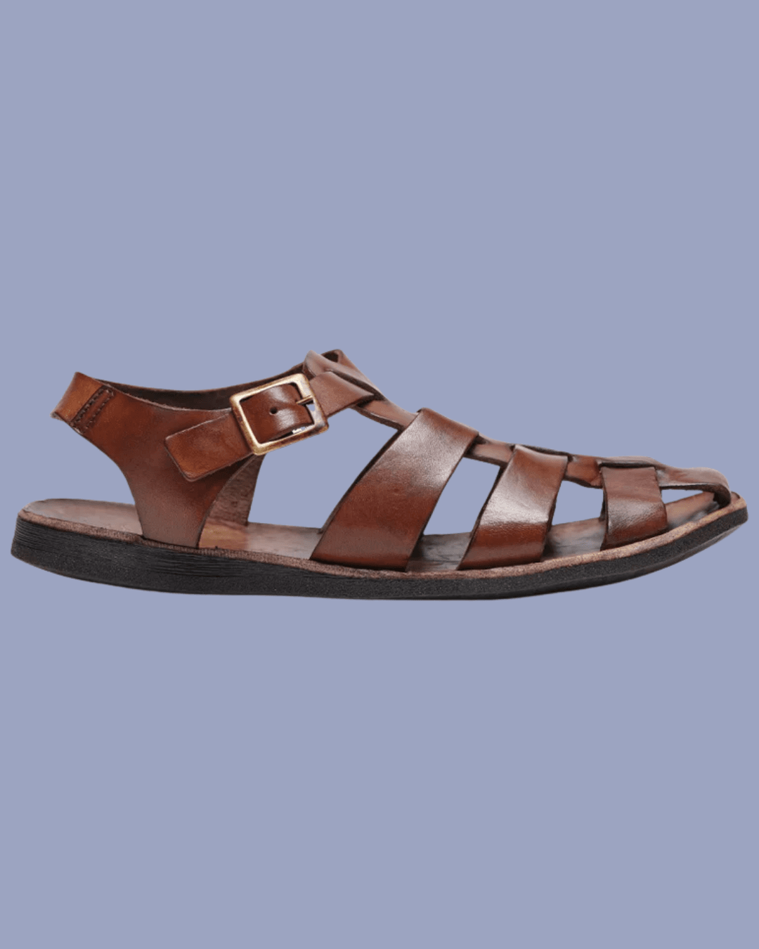 Sabah Porto Fisherman Sandals in Marrone
