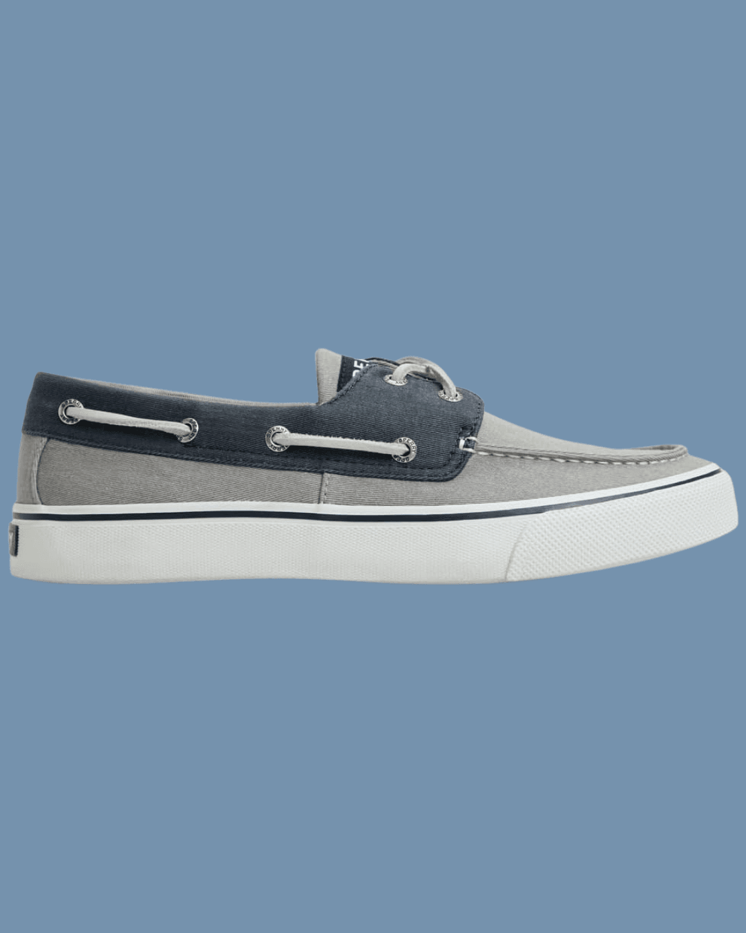 Sperry Mens Bahama II Boat Sneaker in Gray