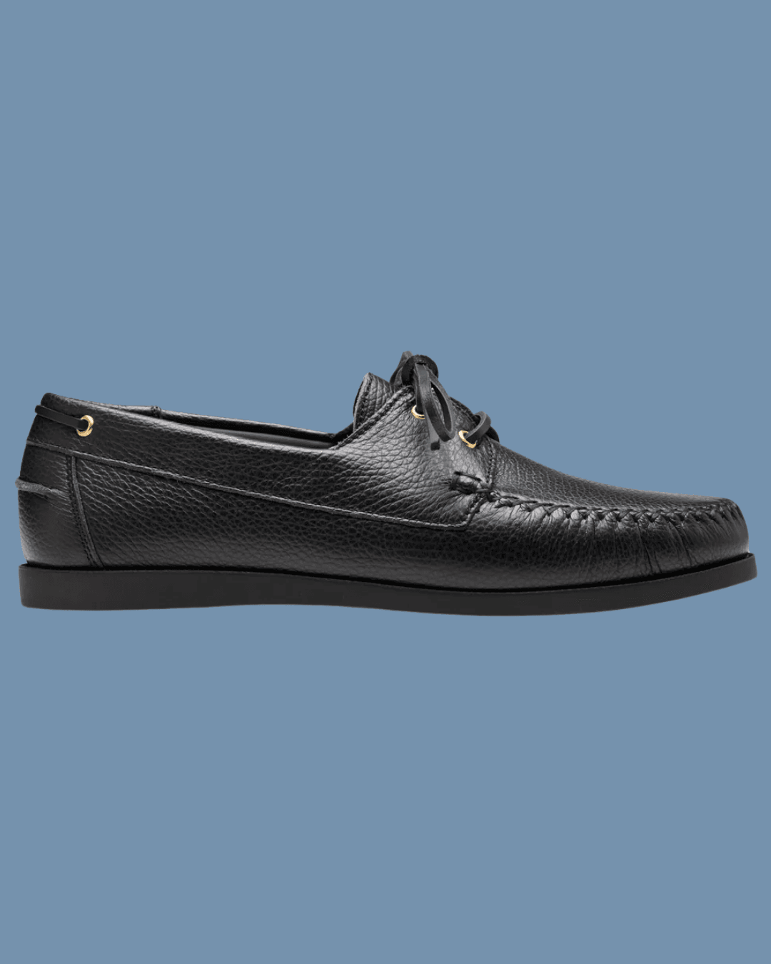 Vinny's Boatman Deck Shoe in Black