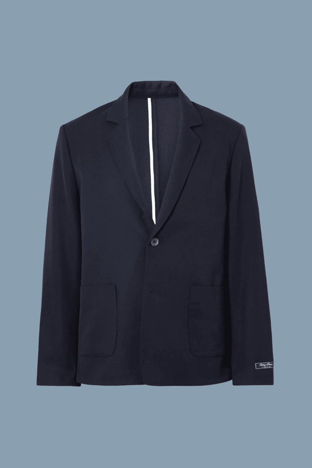 A KIND OF GUISE Unstructured Virgin Wool Blazer in Navy