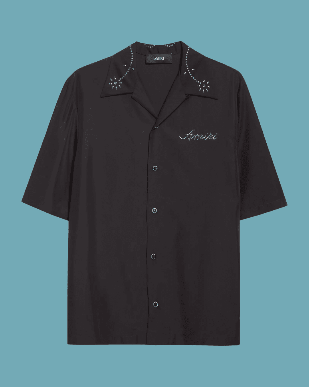 AMIRI Studded Camp Shirt in Black