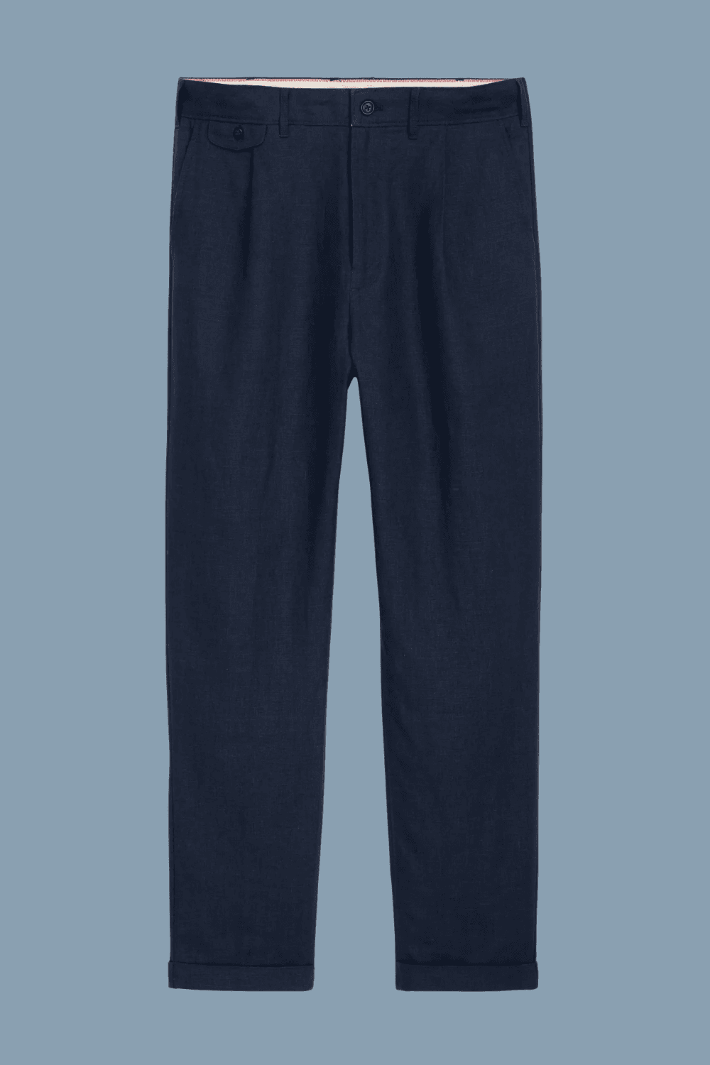 Alex Mill Standard Pleated Linen Pant in Navy