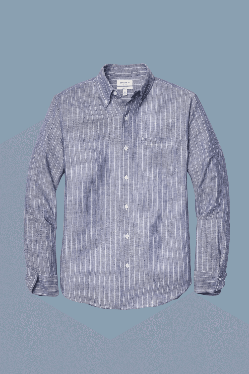 Bonobos Everyday Linen Shirt in blue perron stripe