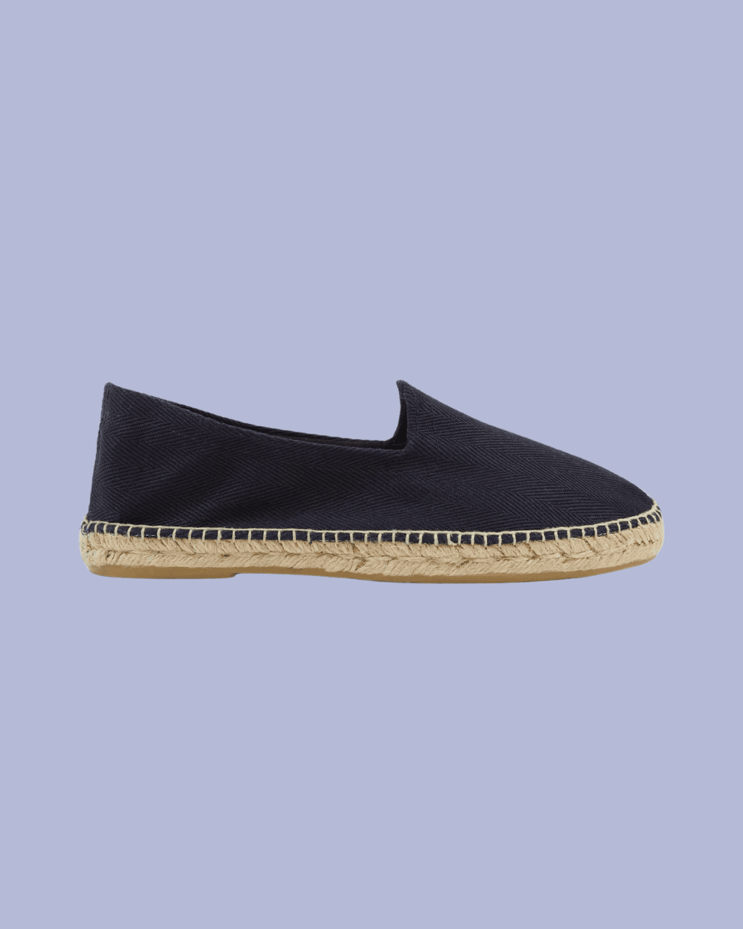 Drake’s Herringbone Cotton Espadrilles in Navy
