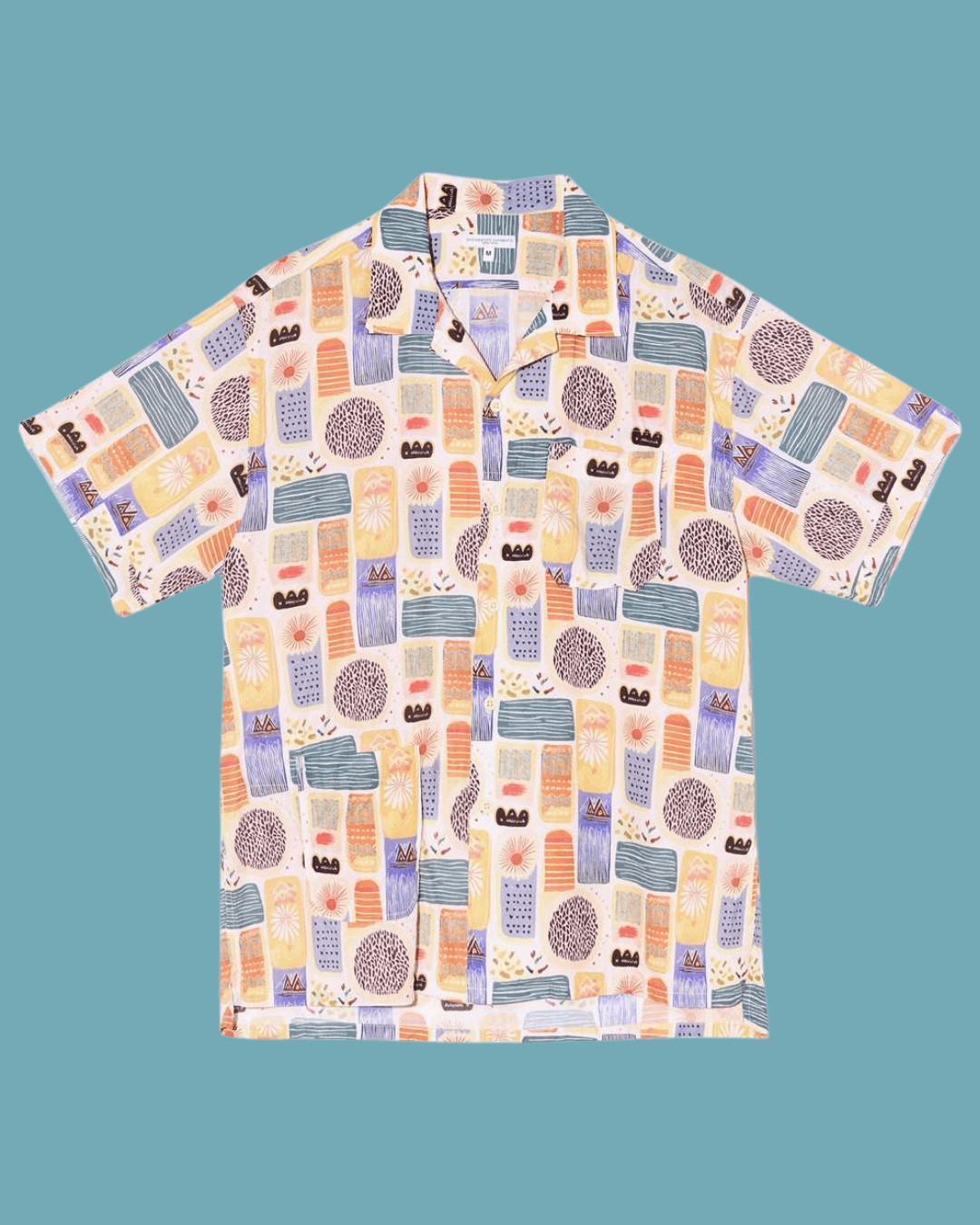 Engineered Garments Jamaican Print Tencel Multi Color Camp Shirt