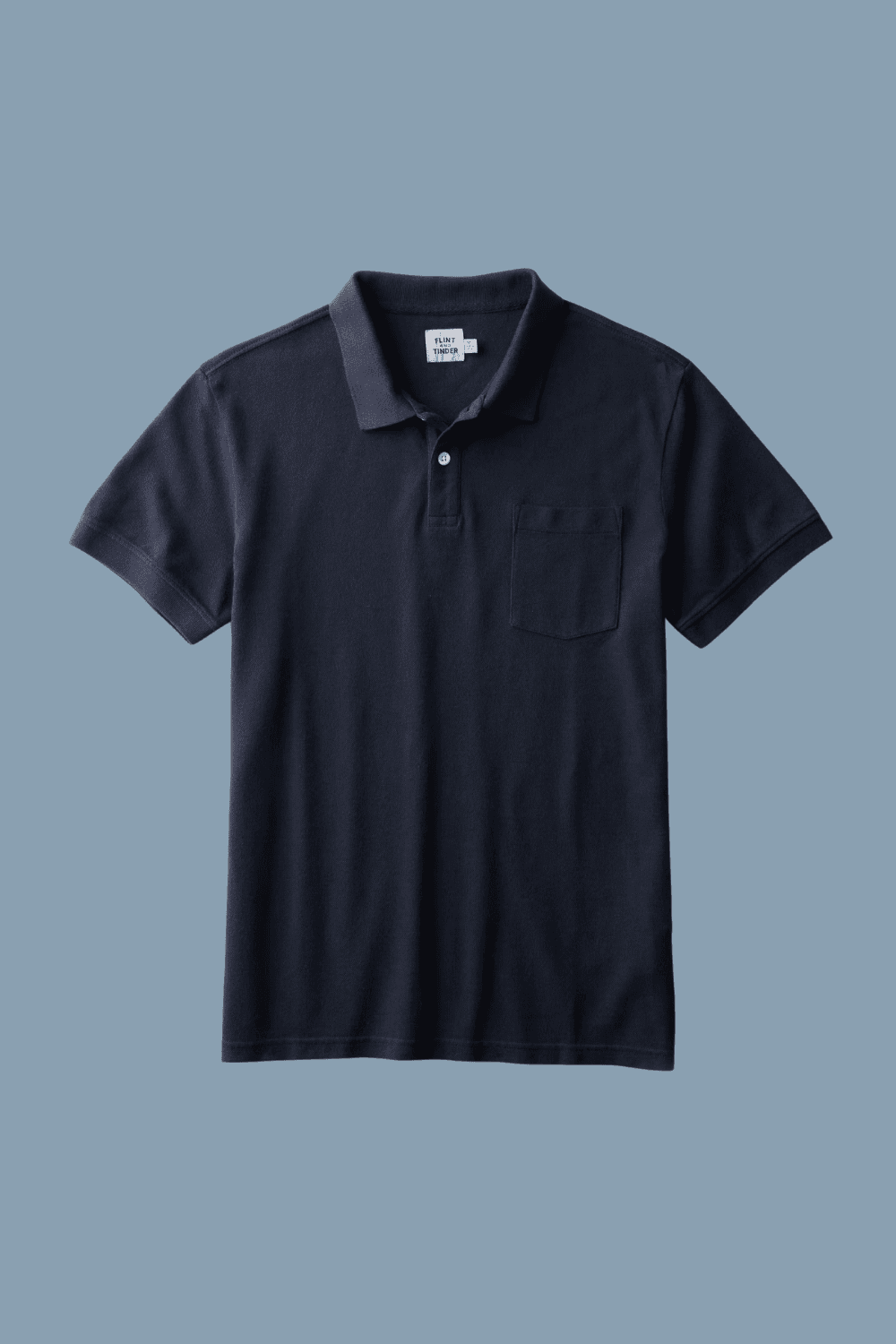 Flint and Tinder Pique Polo Shirt in Navy