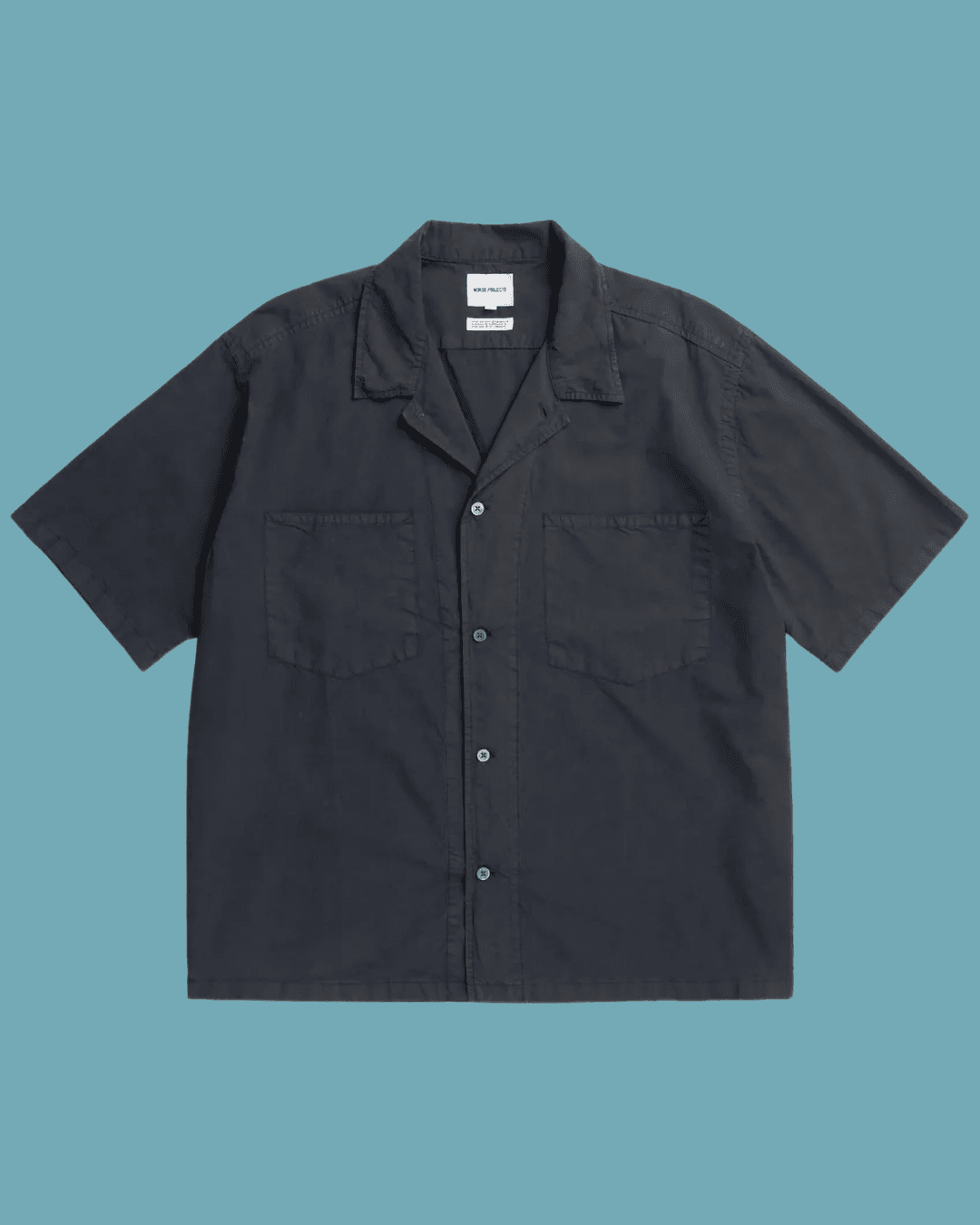 Norse Projects - Mols camp-collar shirt in Navy