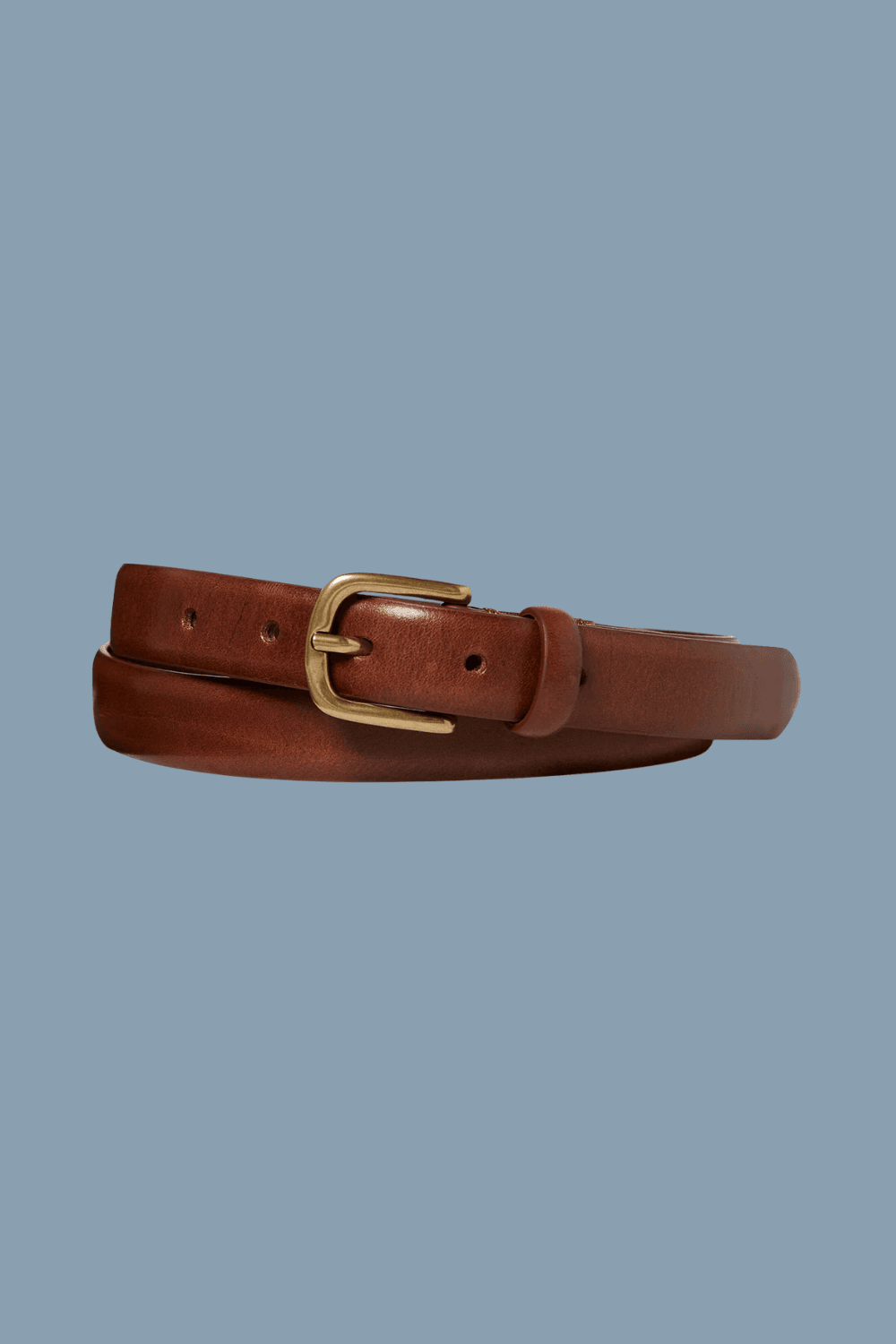Todd Snyder Italian Beveled Edge Leather Belt in Warm Cognac