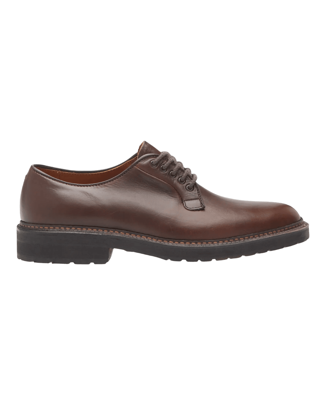 Alden Plain Toe Blucher Derby in Brown