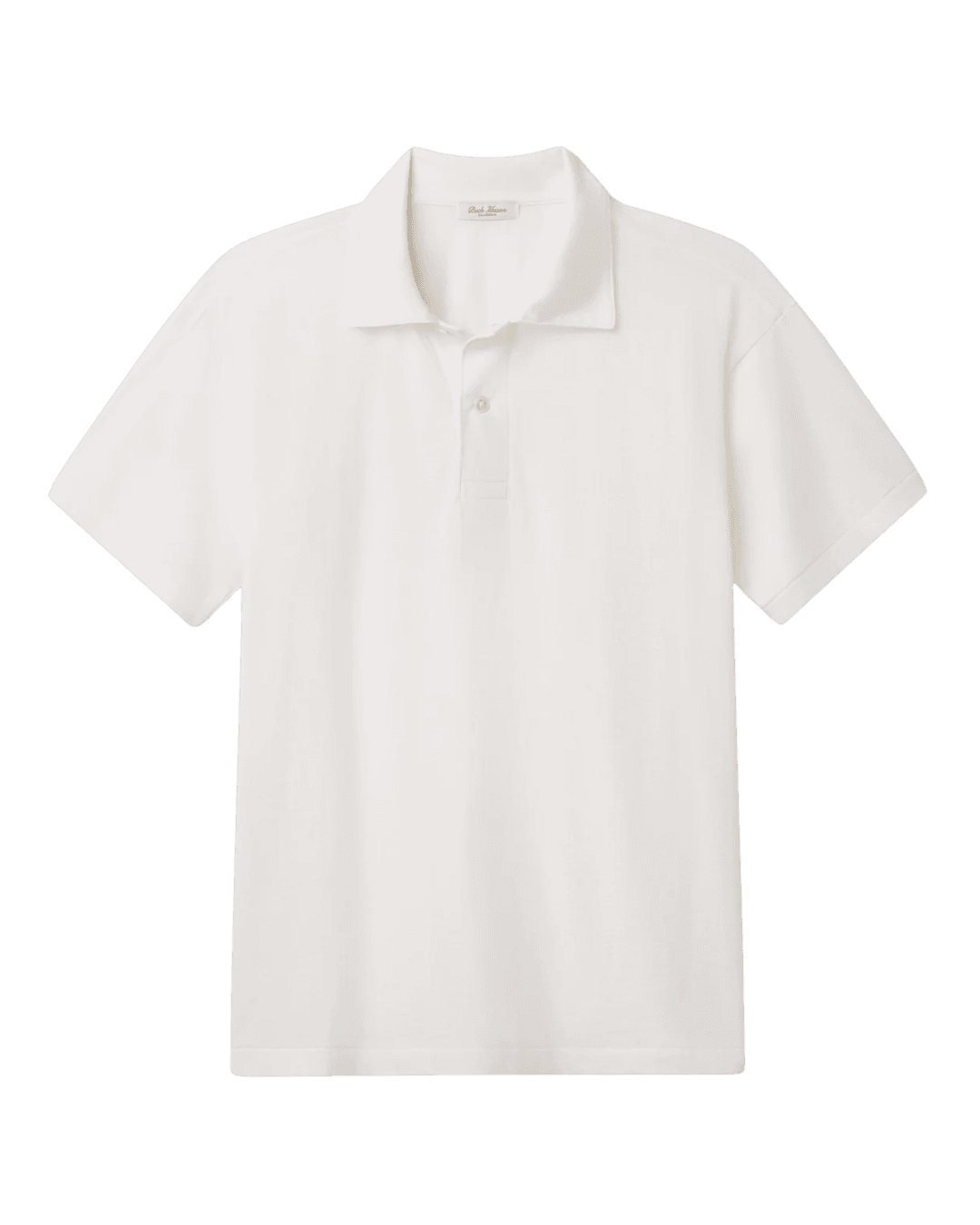 Buck Mason Japanese Cool Cashmere Knit Polo in White