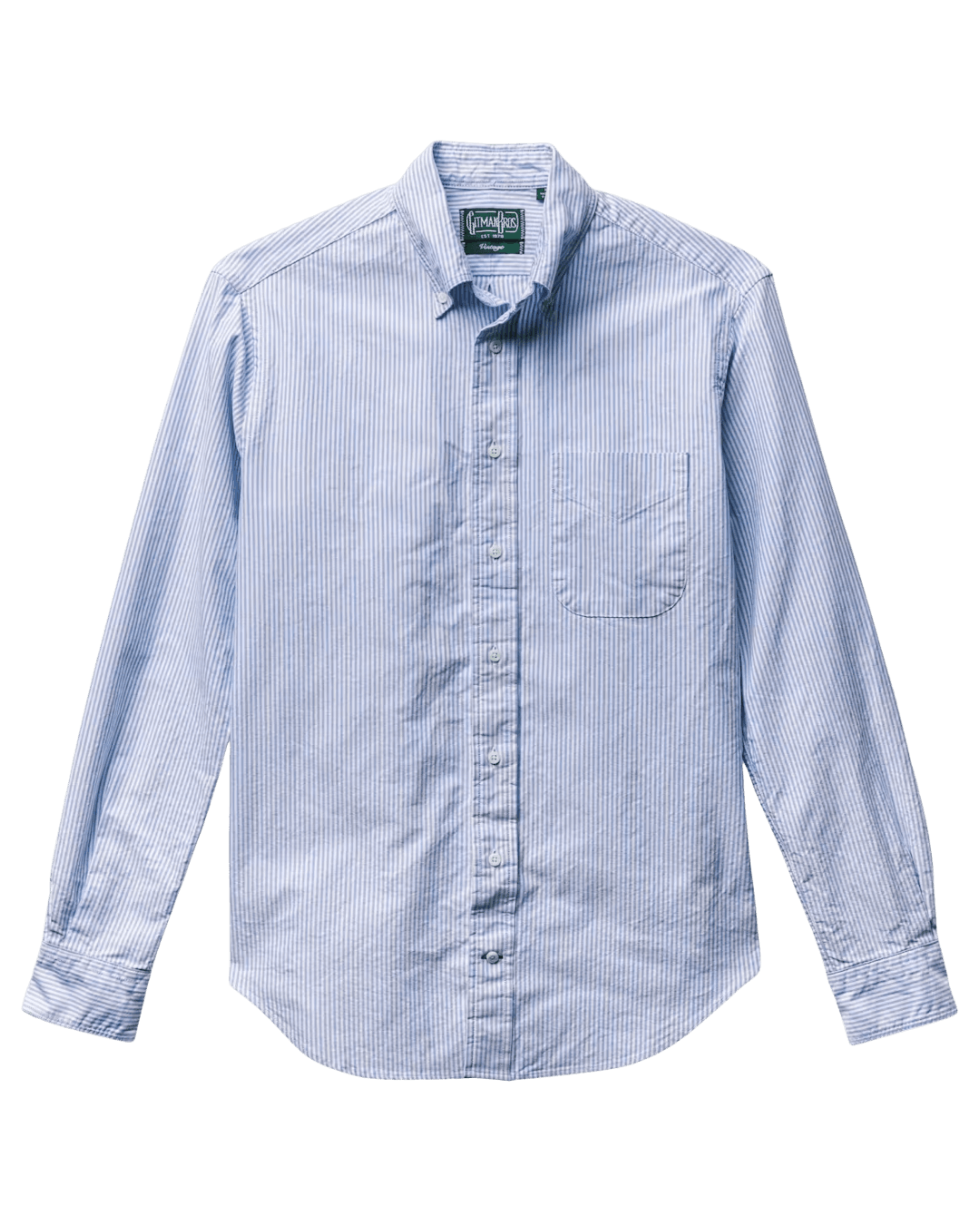 Gitman Vintage Classic Cambridge Oxford Shirt in Blue Stripe
