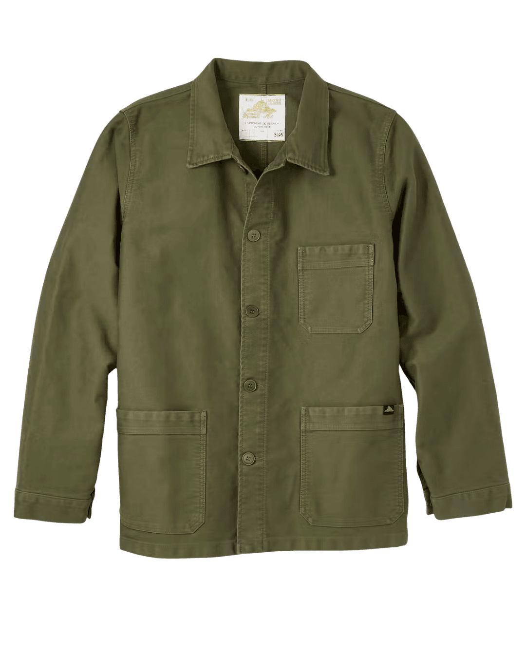 Le Mont St Michel French Work Chore Jacket in Olive