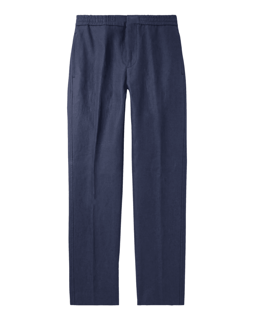 Loro Piana Tapered Linen Trousers in Navy