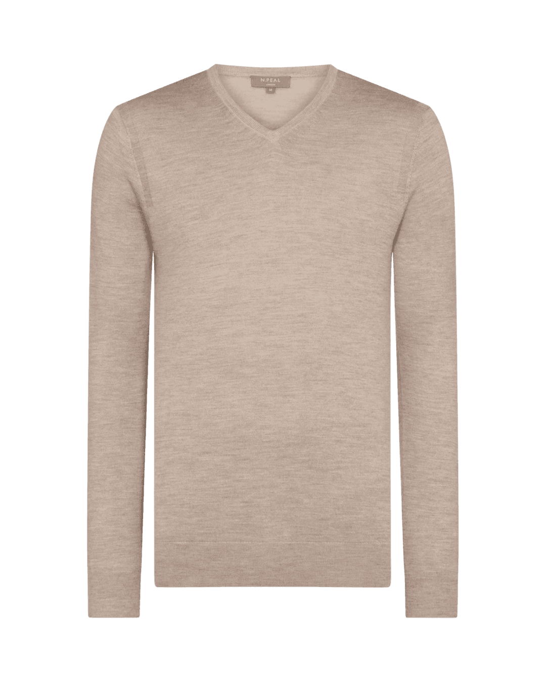 N.Peal Cashmere Conduit Fine Gauge Cashmere V Neck Sweater in Brown