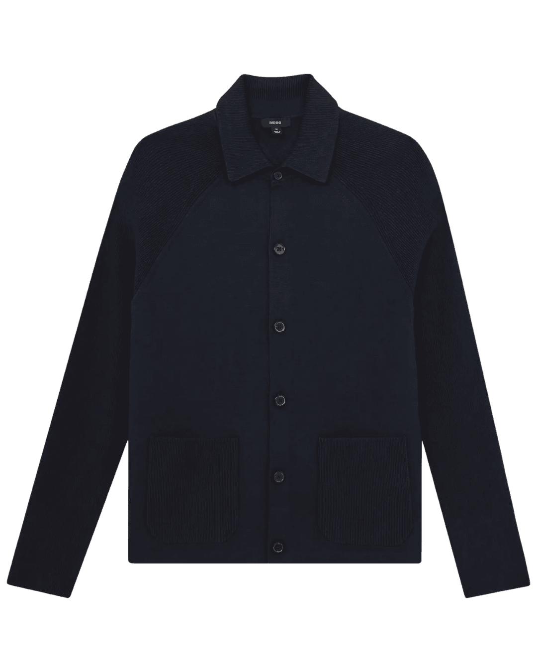 Reiss Fitzgerald Collared Cardigan in Navy