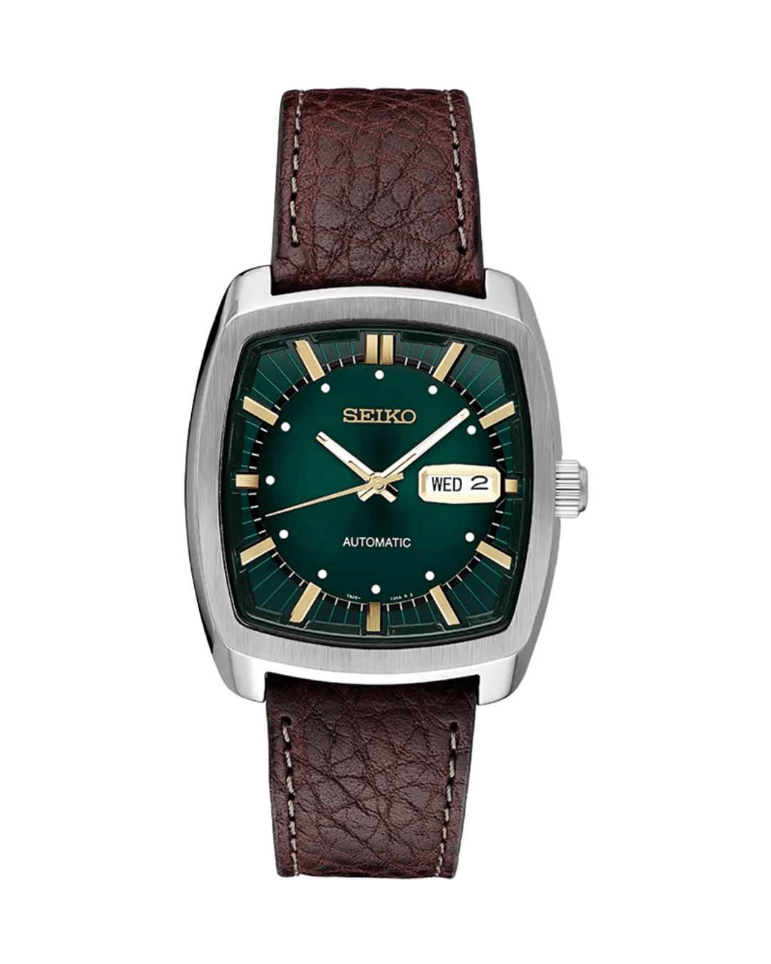 Seiko Automatic Recraft Brown Leather Strap Watch 40mm