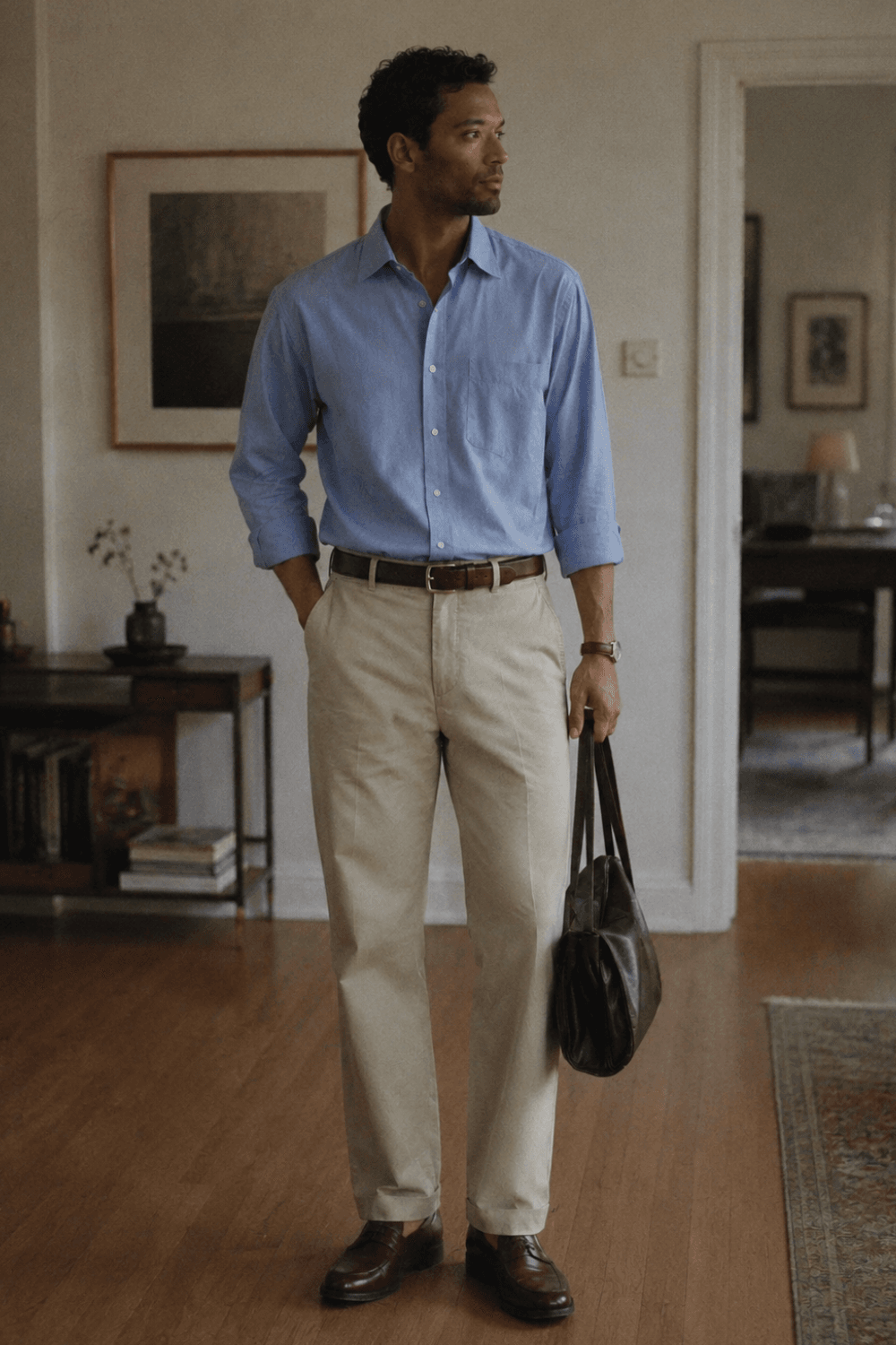 Smart Casual With Chinos - Chinos + Oxford Shirt + Loafers