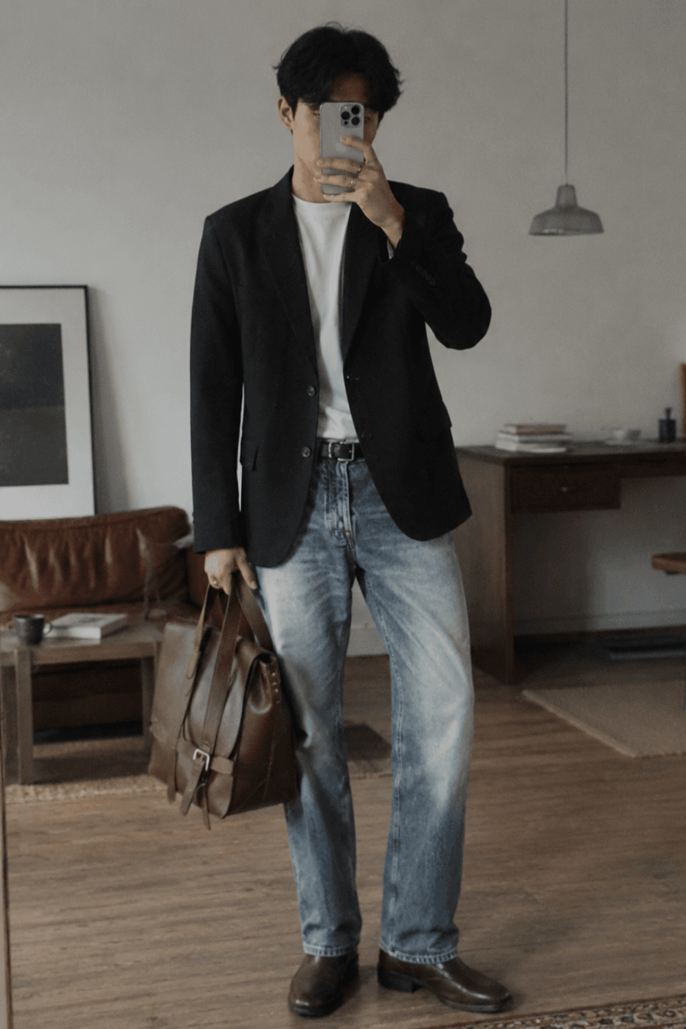 Smart Casual With Jeans - Jeans + T-shirt + Blazer + Chelsea Boots