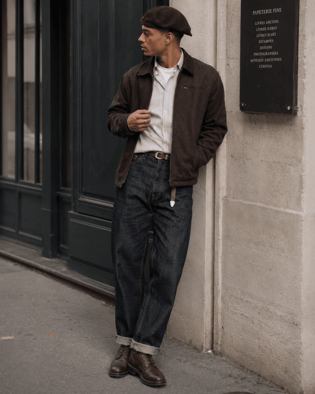 Work Boots with relaxed Selvedge Jeans