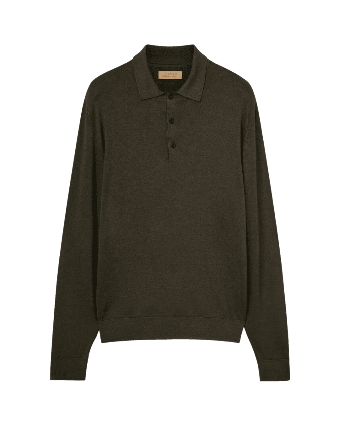 Falconeri Men's Ultrafine Cashmere Polo in Olive