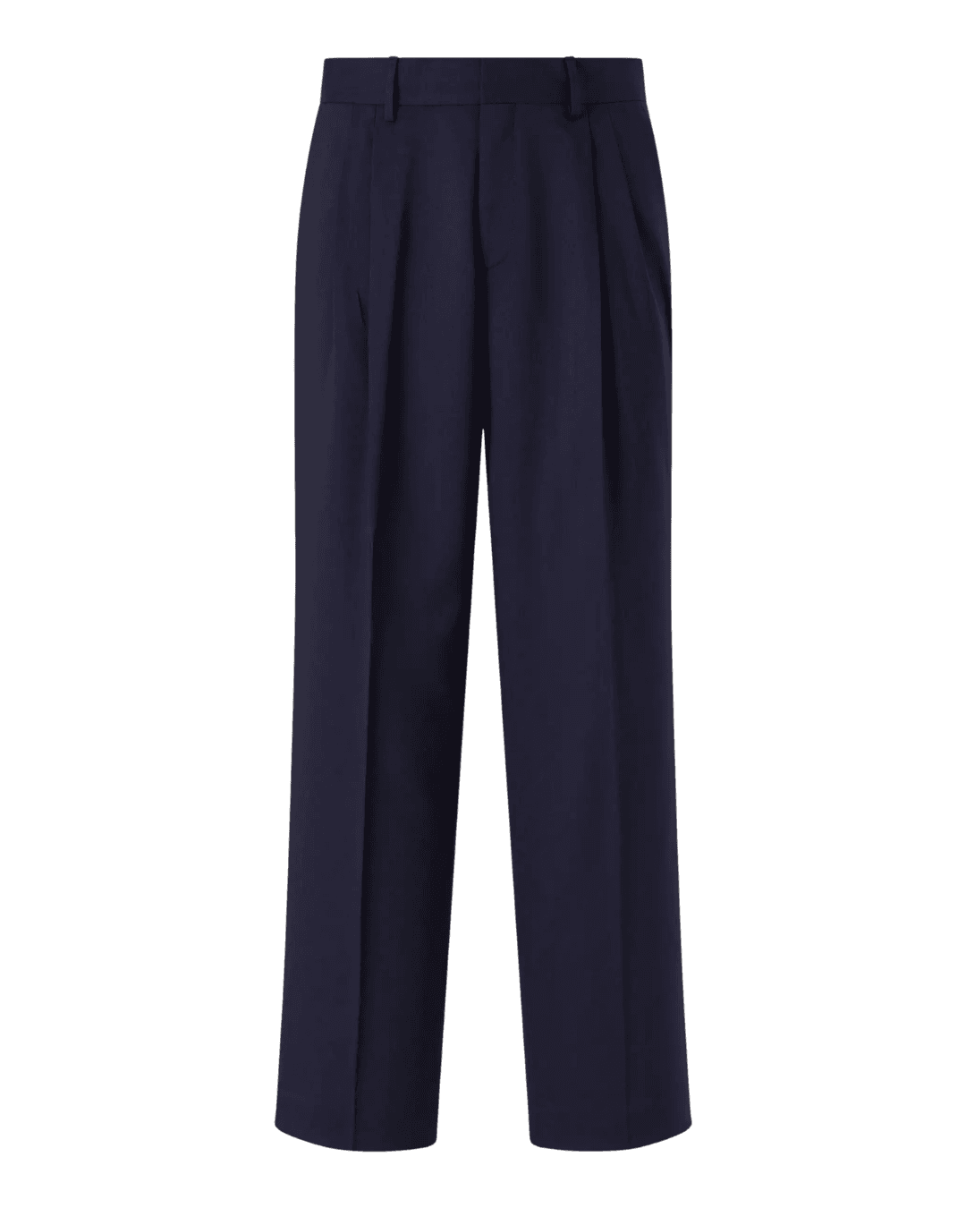 MR P. Wide-Leg Pleated Wool Suit Trousers in Navy