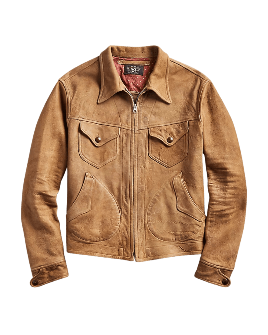 RRL Roughout Suede Western Jacket in Brown