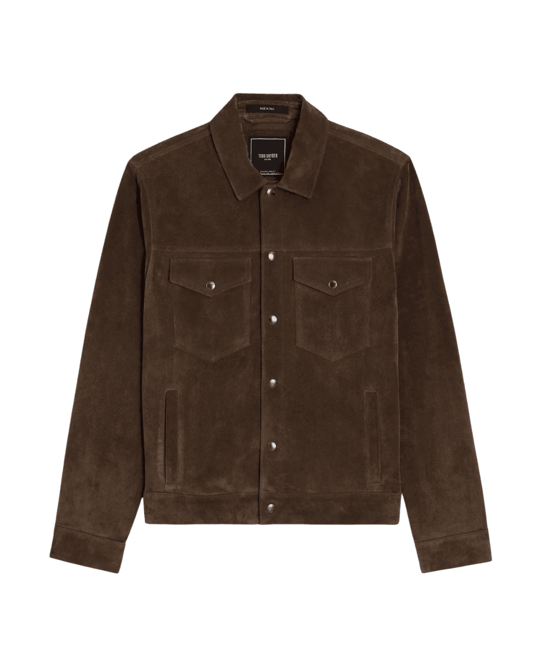 Todd Snyder Italian Suede Dylan Jacket in Dark Brown